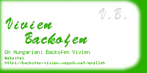 vivien backofen business card